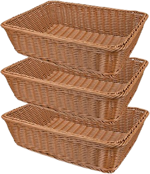 Yarlung 3 Pack Imitation Rattan Woven Bread Baskets