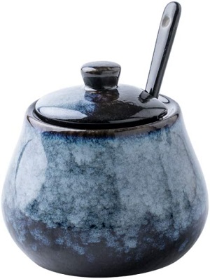 Antique Ceramic Sugar Bowl Salt Bowl