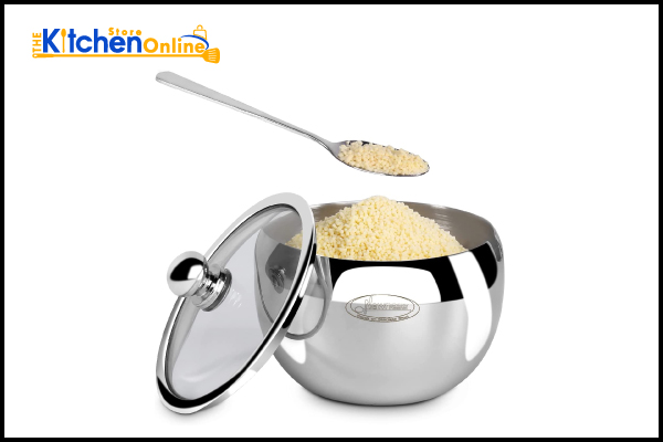 10. Newness Stainless Steel Sugar Bowl