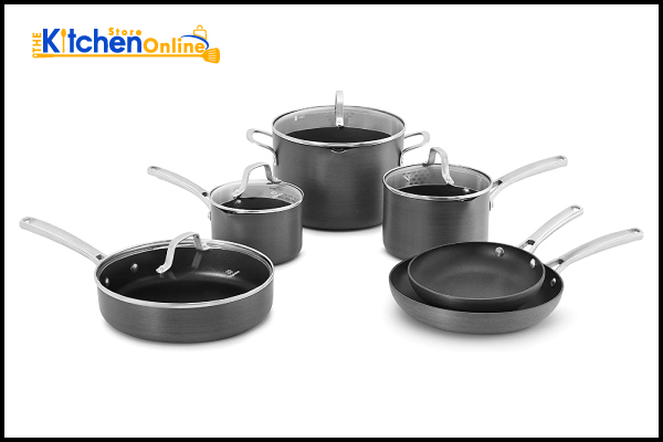 9. Calphalon Classic Pots and Pans Set 10 piece Nonstick Cookware Set
