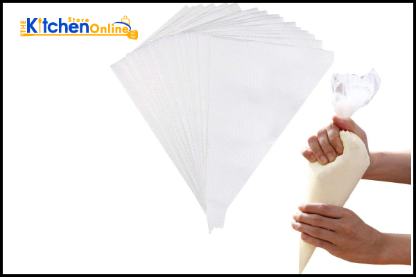 9. DLOnline 100 Pcs Thickened Pastry Piping Bags 16 Inch Disposable Cake